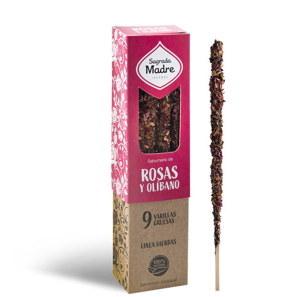 Sahumerio 9V de Rosas y Olíbano