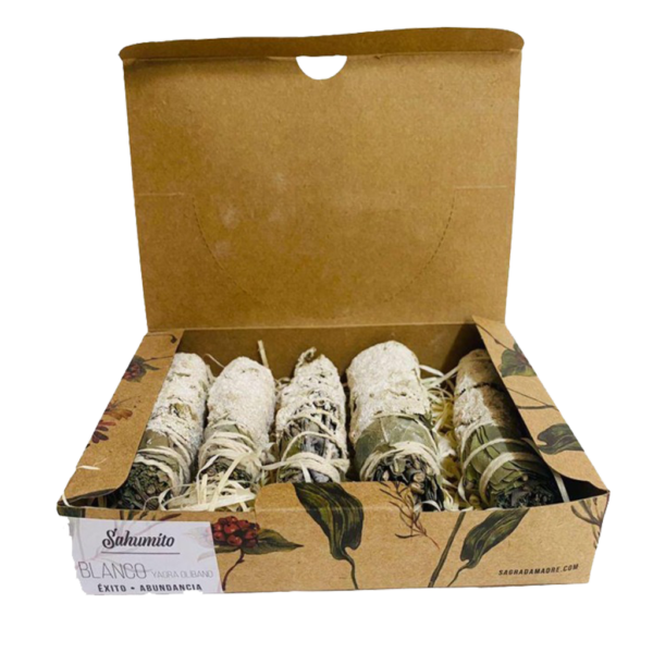 Sahumito Blanco Yagra y Olivano (X5)