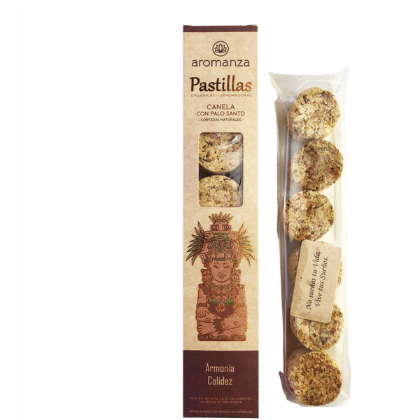 Pastillas Orgánicas Sahumadoras - Canela con Palo Santo (101MB)