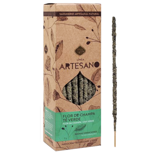 Sahumerio Artesano Natural - Flor de Champa Té Verde