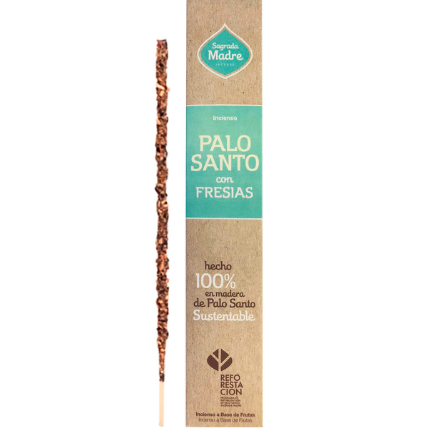Sahumerio de Palo Santo con Fresias