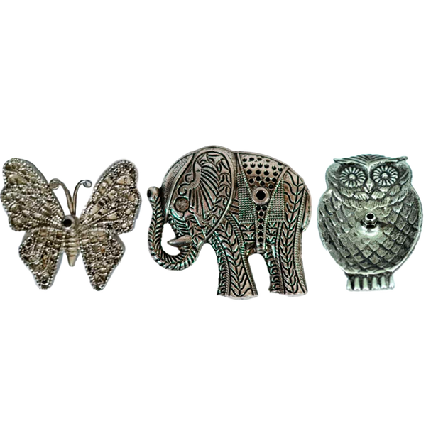 Porta Sahumerio Metal Animalitos